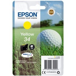 ORIGINAL EPSON T3464 Jaune - Balle de Golf - 4.2ml - 300 pages