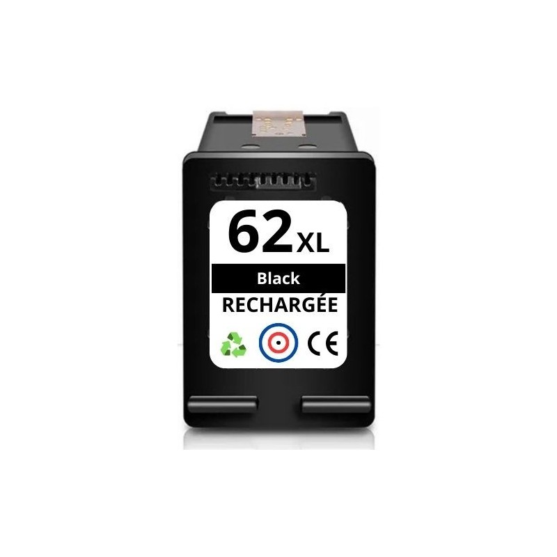 HP : Cartouche Encre 62XL Noir BLACK 62 XL