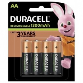 DURACELL AA Rechageable HR6 - 4x Piles NiMH 1300 mAh