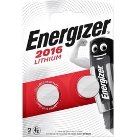 Energizer CR2016 - 2x Piles Lithium 3V