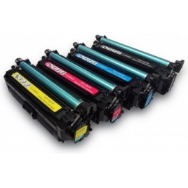 Pack de 4 Toners compatibles HP CE260A + CE261A + CE262A + CE263A - 8 500 + 3x 11 000 pages