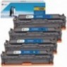 Pack de 4 Toners compatibles HP CE320A + CE321A + CE322A + CE323A - 2400 + 3x 1800 pages