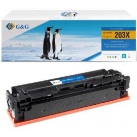 CF541X - 203X Cyan, Toner compatible HP - 203X - 2 500 pages