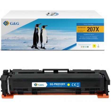 W2212X - 207X Jaune, Toner compatible HP - 2450 pages