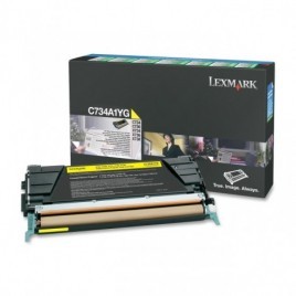 ORIGINAL LEXMARK C734A1YG Jaune - 6 000 pages