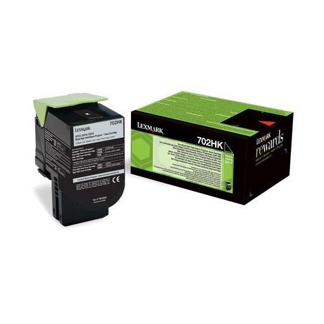 ORIGINAL LEXMARK 70C2HK0 - 702HK Noir - 4 000 pages