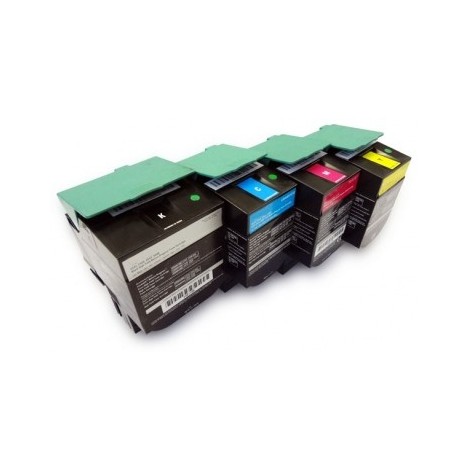 Pack de 4 Toners compatibles LEXMARK C540H1KG-CG-MG-YG - 2 500 + 3x 2 000 pages