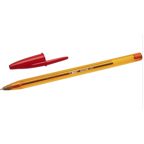 Stylo Bille Fine Bic Cristal Original Rouge - Pointe Ronde 0,8 mm