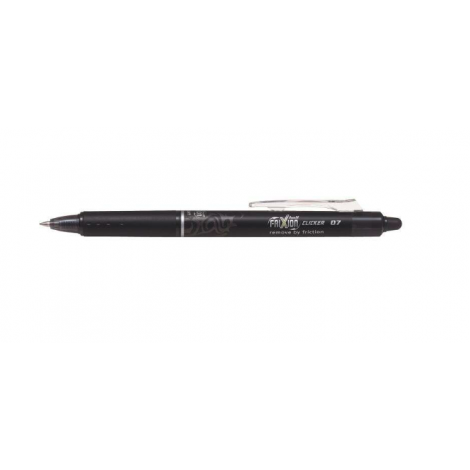 Pilot Frixion Clicker Noir Stylo Roller Gel Effaçable rétractable - Pointe sphérique 0,7mm Rollerball