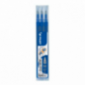 Lot de 3 Recharges Bleu pour Pilot Frixion Ball et Ball Clicker Effaçable - Pointe sphérique M 0,7mm Rollerball