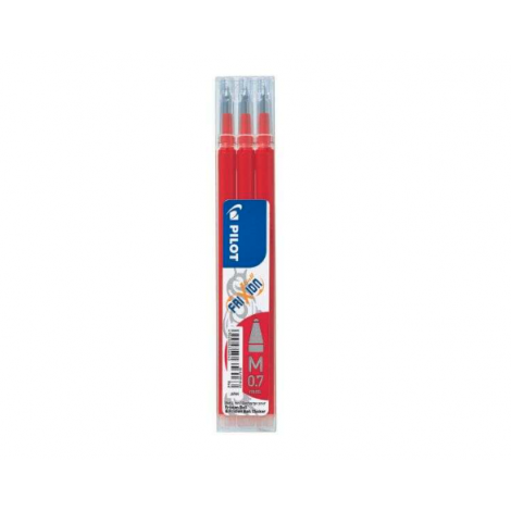 Lot de 3 Recharges Rouge pour Pilot Frixion Ball et Ball Clicker Effaçable - Pointe sphérique M 0,7mm Rollerball