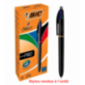 Bic 4 Couleurs PRO - Design Noir - Stylo à bille rétractable