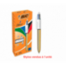 Bic 4 Couleurs Shine - Design métallique Chrome Doré - Stylo à bille rétractable