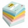 POST-IT® Notes Beachside 76 x 76 mm. Lot de 6 blocs, 100 F.