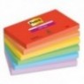 POST-IT® Notes Super Sticky Playful 76 x 127 mm. 6 blocs, 90F.