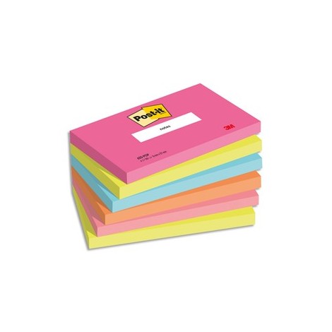 POST-IT® Notes Post-it Poptimistic. 76 x 127 mm. 6 blocs de 100 feuilles.