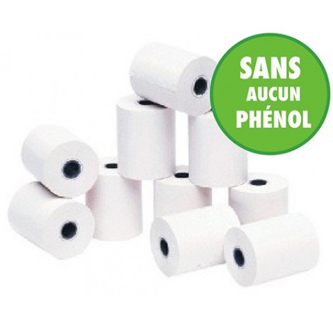 Apli - LOT 10 Rouleaux pour tickets de carte bancaire Sans aucun Phénol Bobine 57x40x12 55g/m2 thermique - 15247P