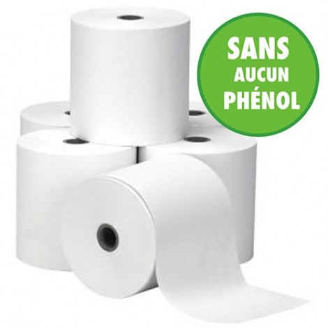 Apli - LOT 8 Rouleaux pour tickets de caisse Sans aucun Phénol Bobine 80x80x12 55g/m2 thermique - 15244P