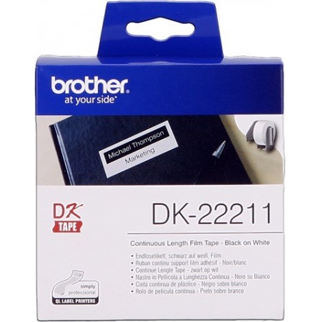 ORIGINAL Brother Etiquettes  DK-22211  Étiquettes en continu, 29mm x 15,24 m blanc