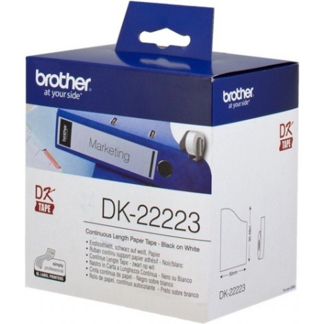 ORIGINAL Brother Etiquettes  DK-22223  infini, 50mm x 30,48m blanc