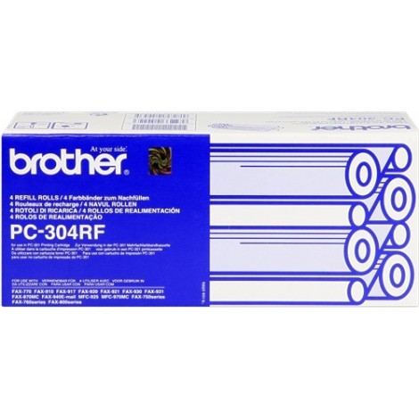 ORIGINAL Brother Rouleau de transfert thermique  PC-304RF  Pack de 4