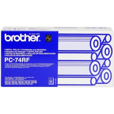 ORIGINAL Brother Rouleau de transfert thermique  PC-74RF  Pack de 4