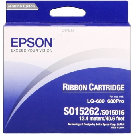 ORIGINAL Epson Ruban encreur noir C13S015262 S015016 Tissu ruban couleur, 2 millions de caractères