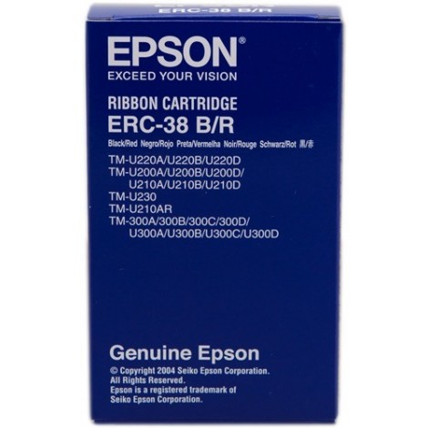 ORIGINAL Epson Ruban encreur noir/rouge C43S015376 ERC-38BR