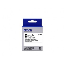 ORIGINAL Epson Ruban Noir sur blanc C53S653003 LK-3WBN