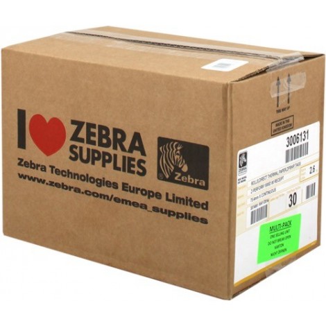 ORIGINAL Zebra Papier  3006131 30PCK Z-Perform  30 Rouleaux, Thermo rouleaux, 1000D80, 75,4mm x 14,6m