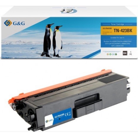 TN-423BK Noir, Toner compatible BROTHER - 6 500 pages