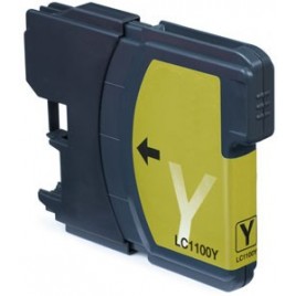 LC-1100Y Jaune, Cartouche compatible BROTHER - 10.6ml