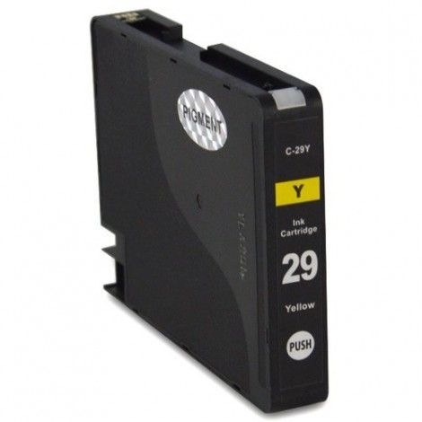 PGI-29Y Jaune, Cartouche compatible CANON - 36ml - 1280 Photos (10 x 15cm)