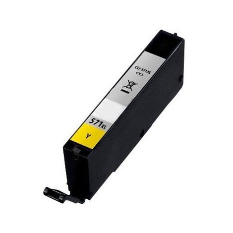 CLI-571Y XL Jaune, Cartouche compatible CANON - 12ml