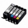 PACK PGI-570PGBK XL + CLI-571BK XL + CLI-571C XL + CLI-571M XL + CLI-571Y XL compatibles CANON - 24ml + 4x13ml