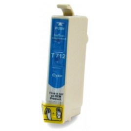 T0712 Cyan, Cartouche compatible EPSON - 13ml