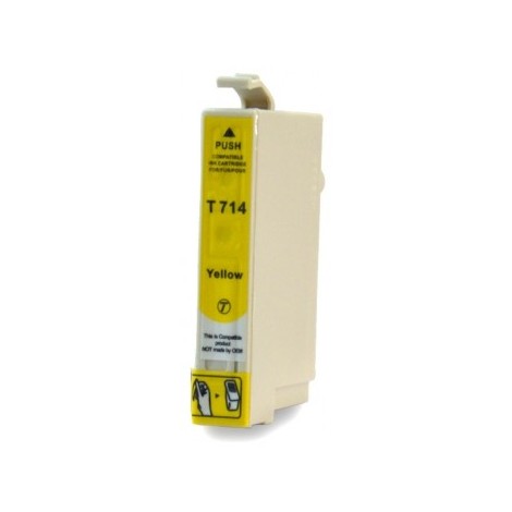 T0714 Jaune, Cartouche compatible EPSON - 13ml