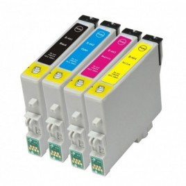 PACK 4 cartouches T0441 Noire + T0452/T0442 Cyan + T0453/T0443 Magenta + T0454/T0444 Jaune - 4 x 17ml