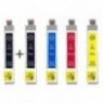 PACK 5 cartouches T2996 XL génériques pour Epson (C13T29964012) - 2 x 17ml + 3 x 13ml