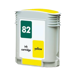 82 Jaune CH568A, Cartouche compatible HP - 28ml