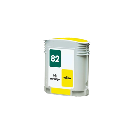 82 Jaune CH568A, Cartouche compatible HP - 28ml