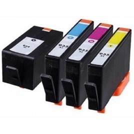 Recharge PACK HP 934 XL Noire + 935 XL Cyan + Magenta + Jaune, Cartouche compatible HP