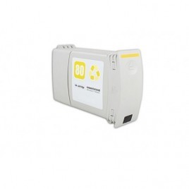 HP 80 Jaune C4848A, Cartouche compatible HP - 350ml