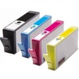 PACK HP 364 XL Noire + Cyan + Magenta + Jaune, Cartouche recyclée HP - 1 x 24ml + 3 x 17ml