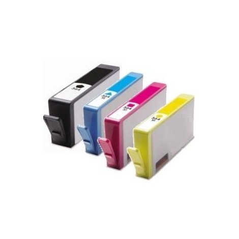 PACK HP 364 XL Noire + Cyan + Magenta + Jaune, Cartouche recyclée HP - 1 x 24ml + 3 x 17ml