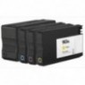 Recharge PACK HP 963 XL Noir + Cyan + Magenta + Jaune, Cartouche compatible HP 3YP35AE - 1x 2000 pages + 3x 1600 pages