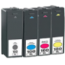 Pack 4 cartouches compatibles Lexmark N° 100 XL Noire + Cyan + Magenta + Jaune - 1 x 25ml + 3 x 14ml