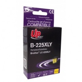 Uprint B-225Y Jaune, Cartouche compatible BROTHER LC-225Y - 1200 pages - 13ml