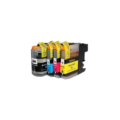 Pack Uprint B-227/225XL - Noir + Cyan + Magenta + Jaune, 4x Cartouches compatibles BROTHER LC-227 noir et LC-225 couleur