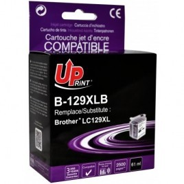 Uprint B-129XLB Noir, Cartouche compatible BROTHER LC-129XLBK - 2600 pages - 58ml